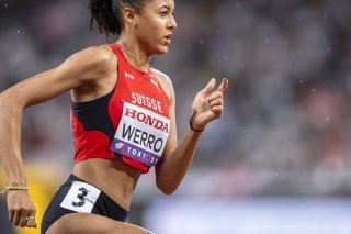 Audrey Werro a parfaitement géré sa série du 800 m KEYSTONE/MICHAEL BUHOLZER